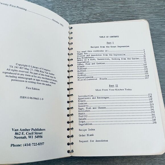 Stories and Recipes of the Great Depression of the 1930s Vintage Cookbook - Picture 5 of 6